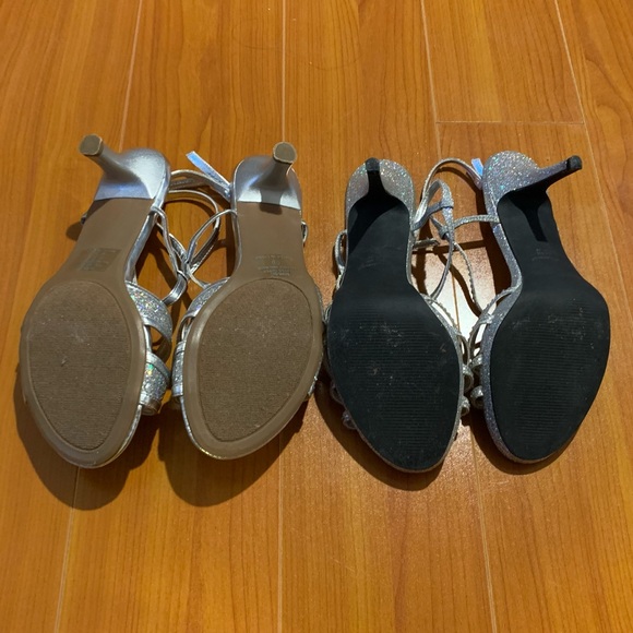 [SOLD] Silver sparkly slingback heels! deb and Nina - Picture 3 of 6